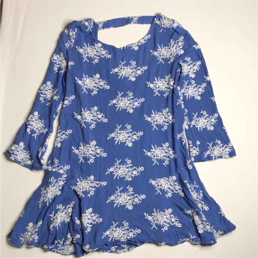 Uncle Frank Blue & White Floral Print Dress
